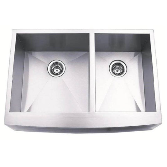 Veradero 33" Double Basin Undermount Kitchen Sink in Stainless Steel