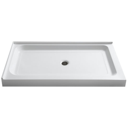 Vail 48" x 36" x 5.5" Acrylic Shower Base in Glossy White