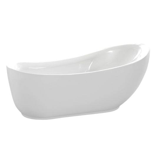 Talyah 70.8" Acrylic Freestanding Bathtub in Glossy White