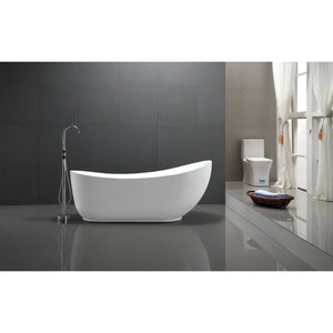 Talyah 70.8' Acrylic Freestanding Bathtub in Glossy White