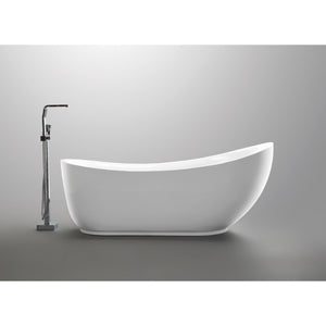 Talyah 70.8' Acrylic Freestanding Bathtub in Glossy White