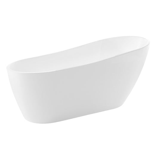Trend 66.9" Acrylic Freestanding Bathtub in Glossy White