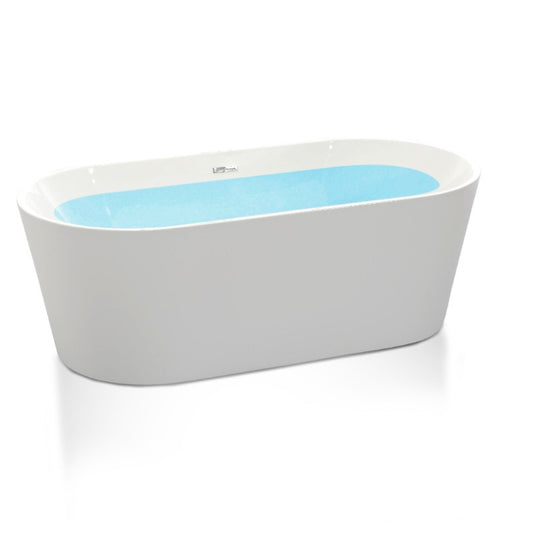 Chand 67.7" Acrylic Freestanding Bathtub in Glossy White