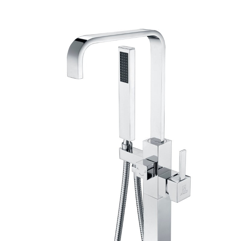 Victoria Freestanding Roman Tub Filler Faucet in Polished Chrome