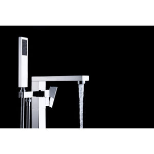 Khone Freestanding Roman Tub Filler Faucet in Polished Chrome