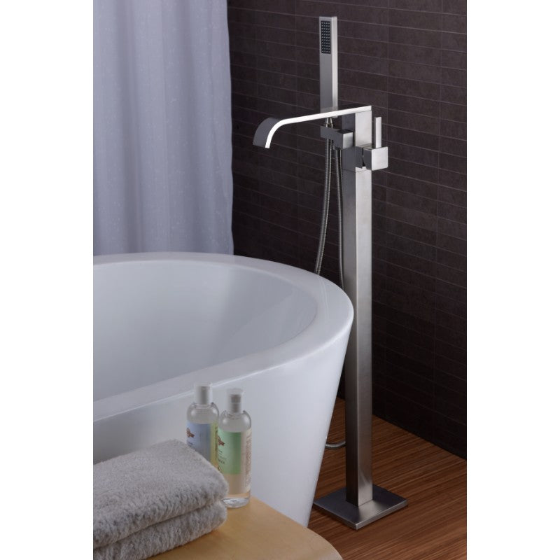 Angel Freestanding Roman Tub Filler Faucet in Brushed Nickel