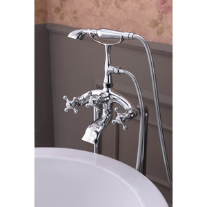 Tugela Freestanding Roman Tub Filler Faucet in Polished Chrome