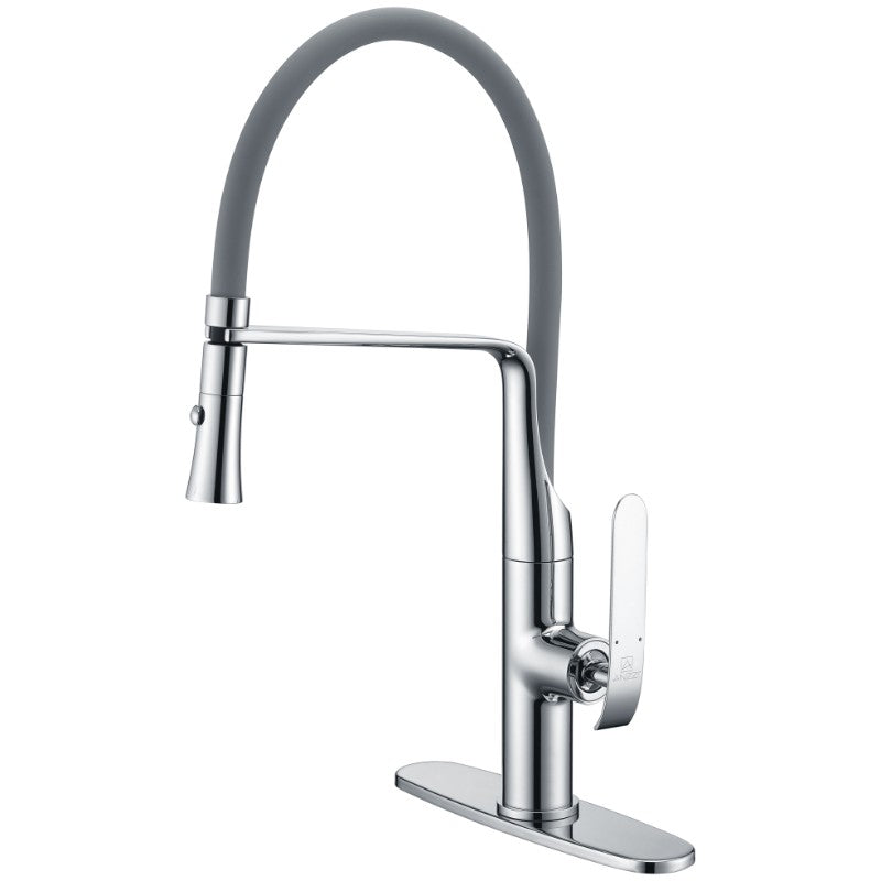 Accent 19.69' Single-Handle Pull-Down Kitchen Faucet in Polished Chrome