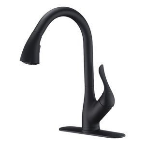 Accent 16.43' Single-Handle Pull-Down Kitchen Faucet in Matte Black