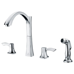 Soave Two-Handle WideSpread Kitchen Faucet in Polished Chrome