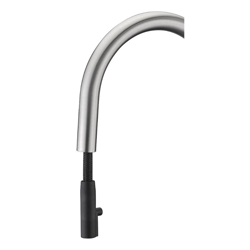 Cresent Single-Handle Pull-Down Kitchen Faucet in Brushed Nickel