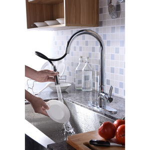 Orbital Single-Handle Pull-Down Kitchen Faucet in Polished Chrome