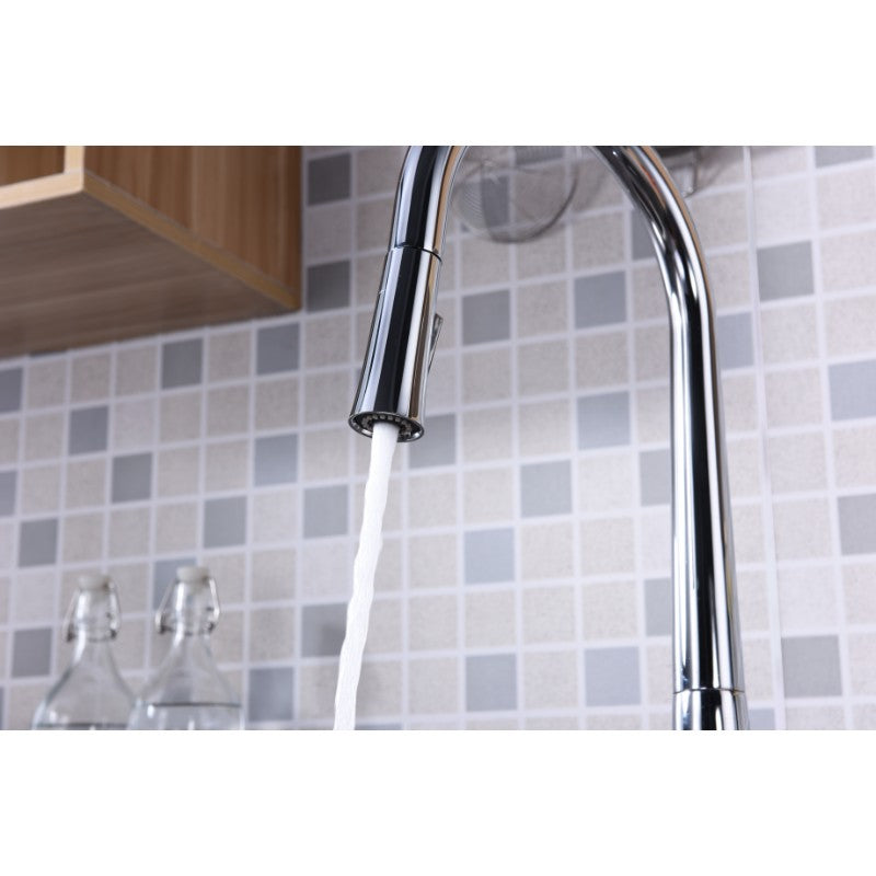 Orbital Single-Handle Pull-Down Kitchen Faucet in Polished Chrome