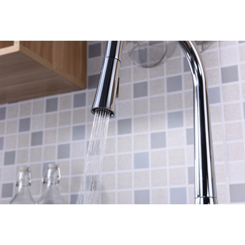 Orbital Single-Handle Pull-Down Kitchen Faucet in Polished Chrome