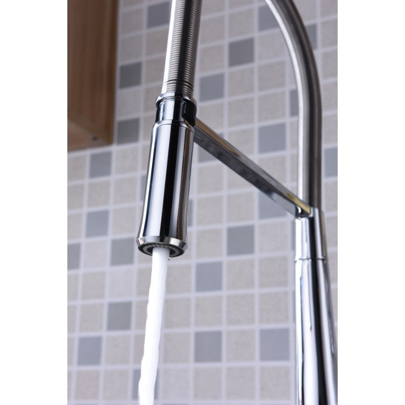 Apollo Single-Handle Pull-Down Kitchen Faucet in Polished Chrome