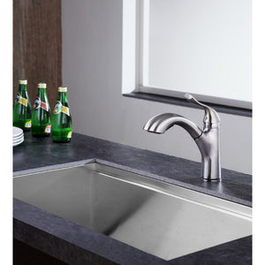 Di Piazza Single-Handle Pull-Out Kitchen Faucet in Brushed Nickel