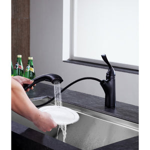 Di Piazza Single-Handle Pull-Out Kitchen Faucet in Oil Rubbed Bronze