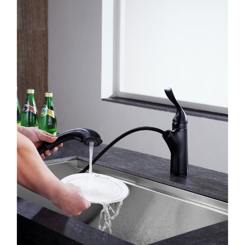 Di Piazza Single-Handle Pull-Out Kitchen Faucet in Oil Rubbed Bronze