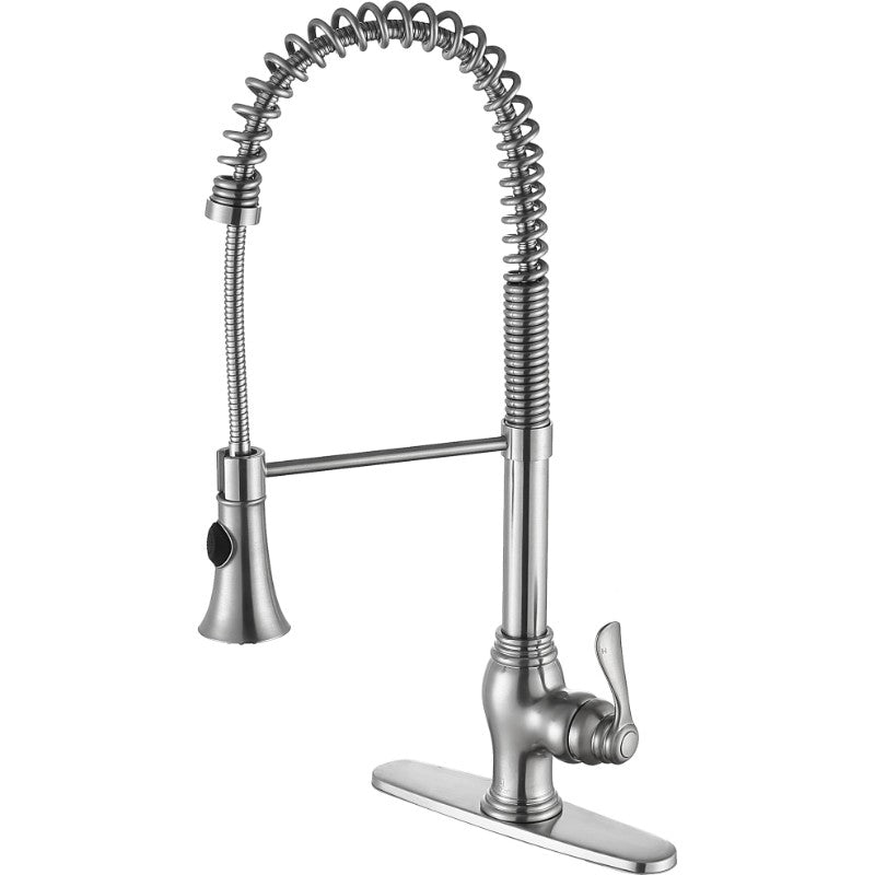 Bastion Single-Handle Pull-Down Kitchen Faucet in Brushed Nickel