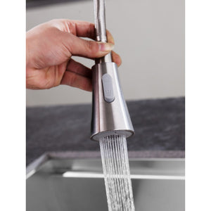 Carriage Single-Handle Pull-Down Kitchen Faucet in Brushed Nickel