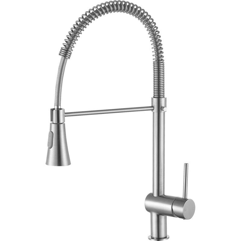 Carriage Single-Handle Pull-Down Kitchen Faucet in Brushed Nickel