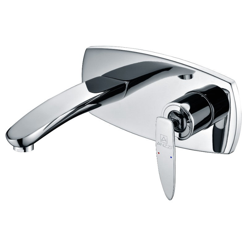 Voce Single-Handle Wall Mount Bathroom Faucet in Polished Chrome