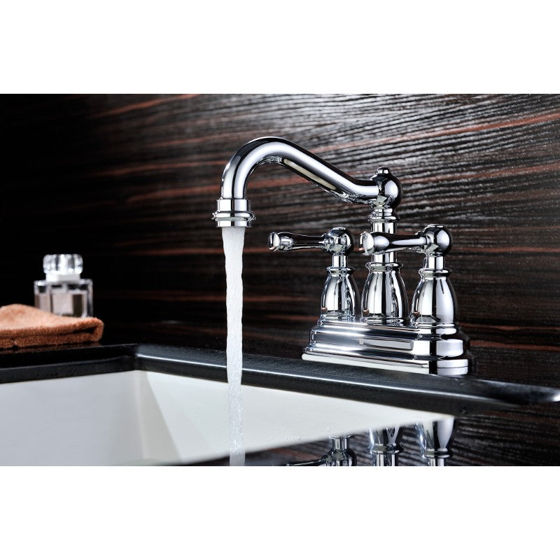 Edge Centerset Bathroom Faucet in Polished Chrome