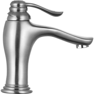 Anfore Single-Handle Bathroom Faucet in Brushed Nickel