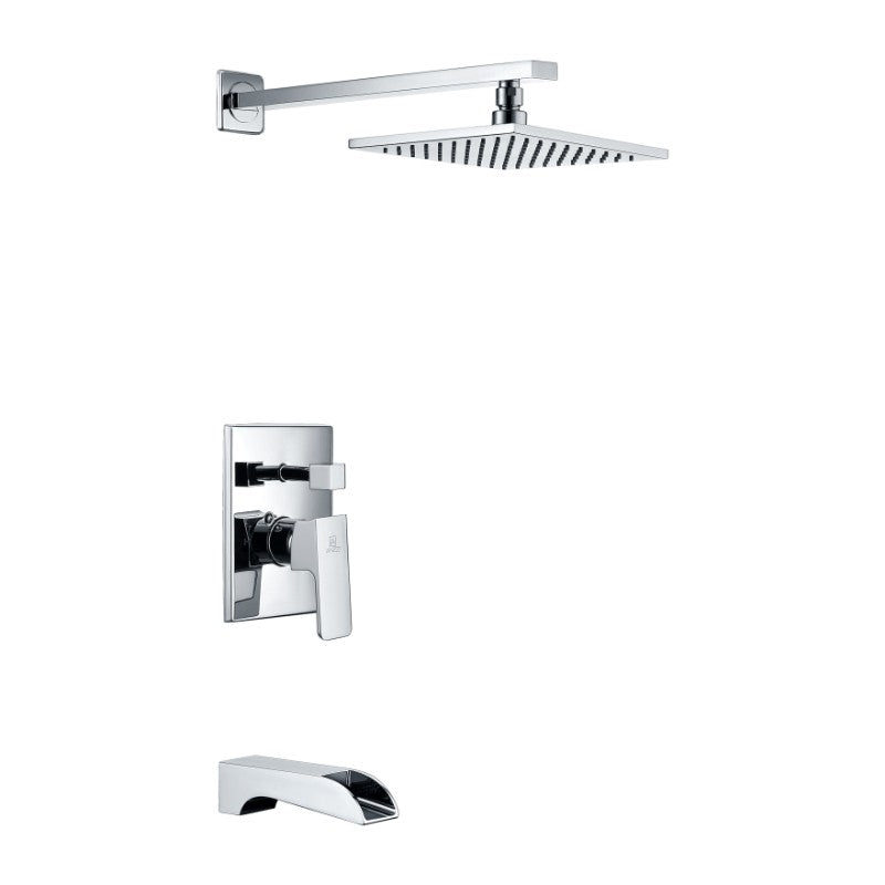 Mezzo Tub & Shower Faucet in Polished Chrome