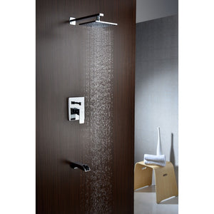 Mezzo Tub & Shower Faucet in Polished Chrome