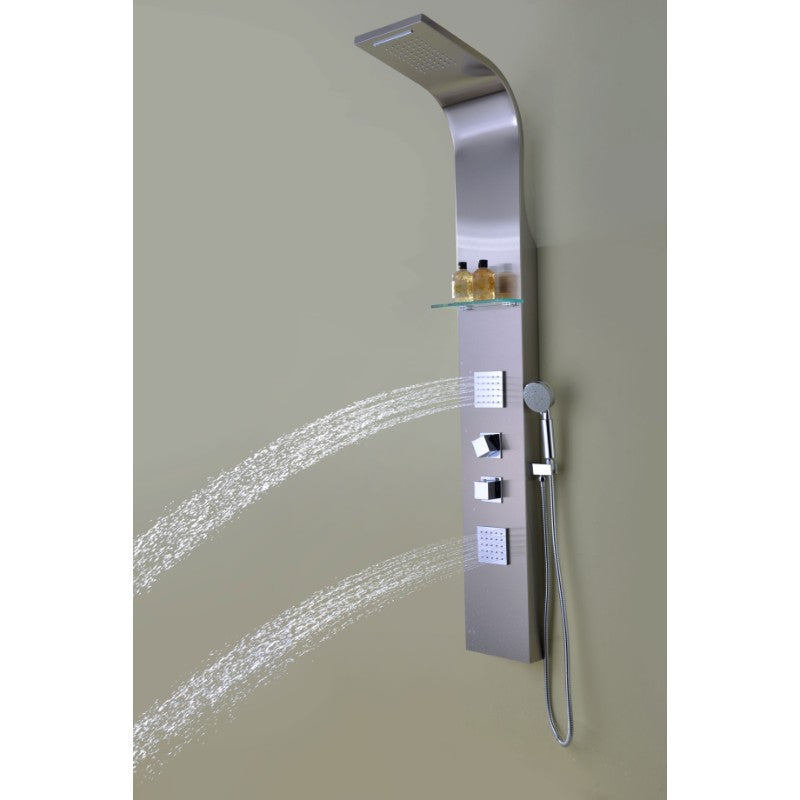 Niagara Shower Panel in Stainless Steel