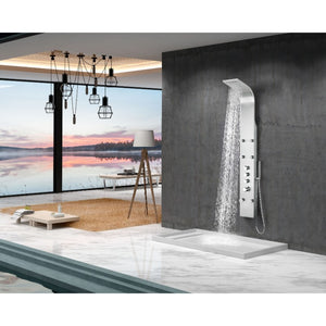 Fontan Shower Panel in Stainless Steel