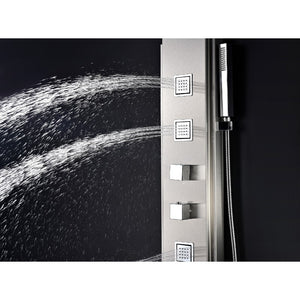 Visor Shower Panel in Stainless Steel