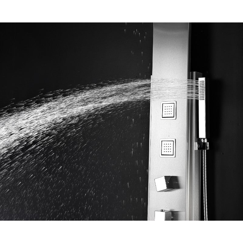 Visor Shower Panel in Stainless Steel