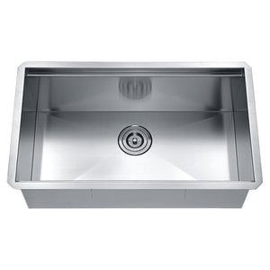 Aegis 30' Single Basin Undermount Kitchen Sink in Stainless Steel