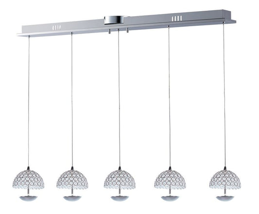 Parasol 6" 5 Light Multi-Light Pendant in Polished Chrome