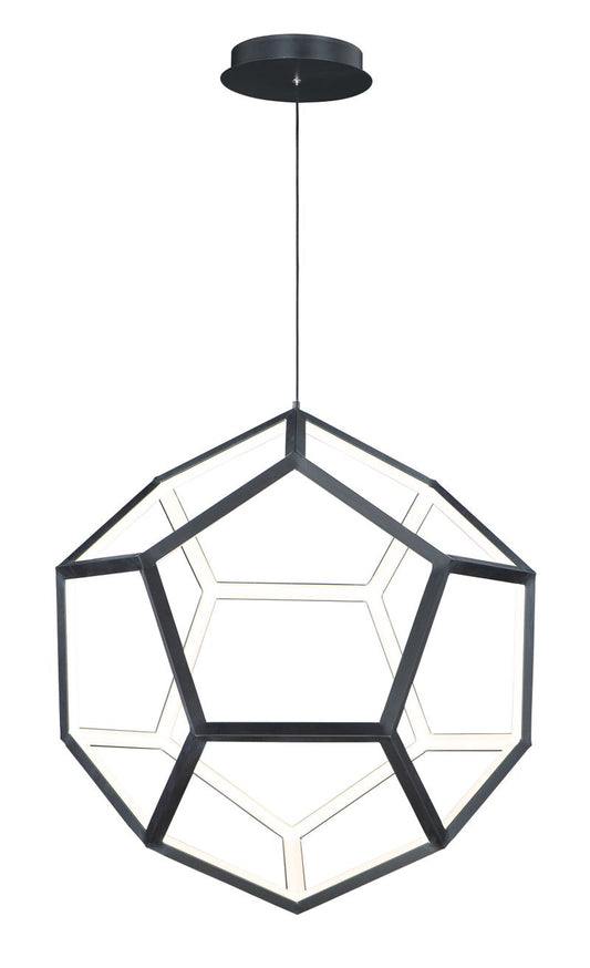 Penta 22" Single Light Pendant in Black