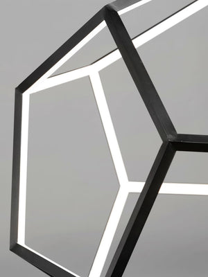 Penta Single Light Multi-Light Pendant Chandelier in Black
