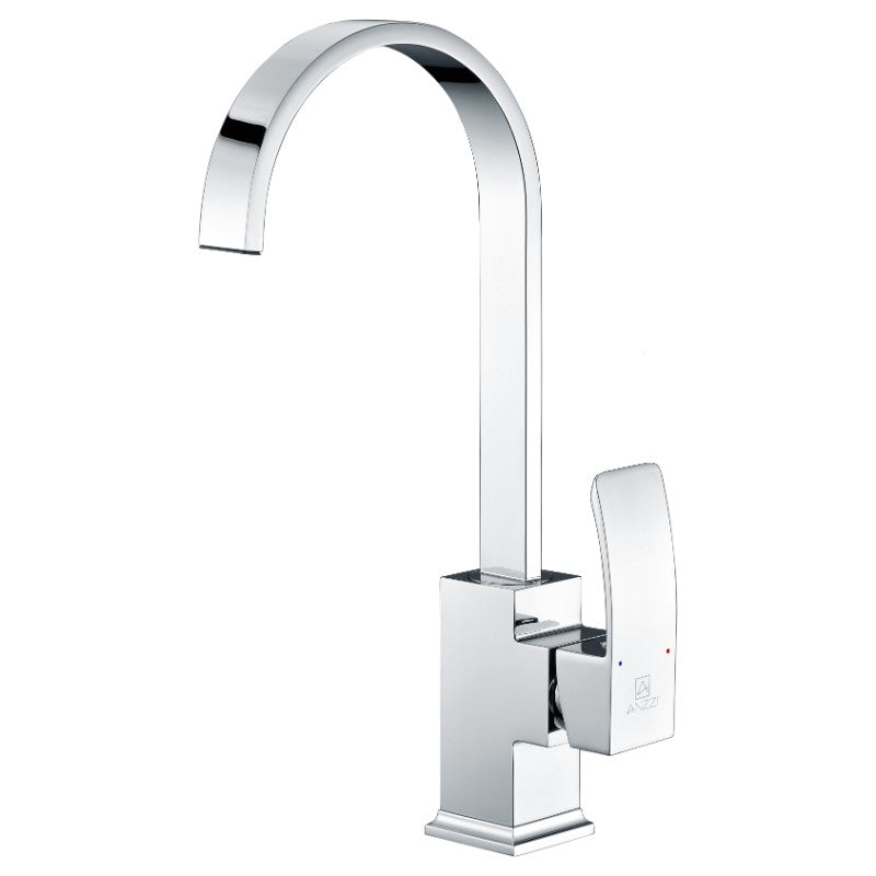 Elysian 35.88' Single Basin Farmhouse Apron Kitchen Sink with Opus Single-Handle Faucet in Polished Chrome