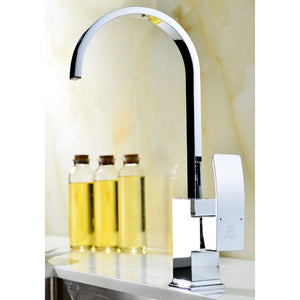 Elysian 35.88' Single Basin Farmhouse Apron Kitchen Sink with Opus Single-Handle Faucet in Polished Chrome