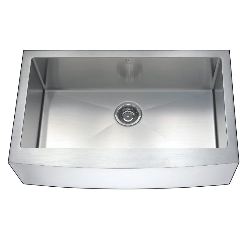 Elysian 35.88' Single Basin Farmhouse Apron Kitchen Sink with Timbre Single-Handle Faucet in Polished Chrome