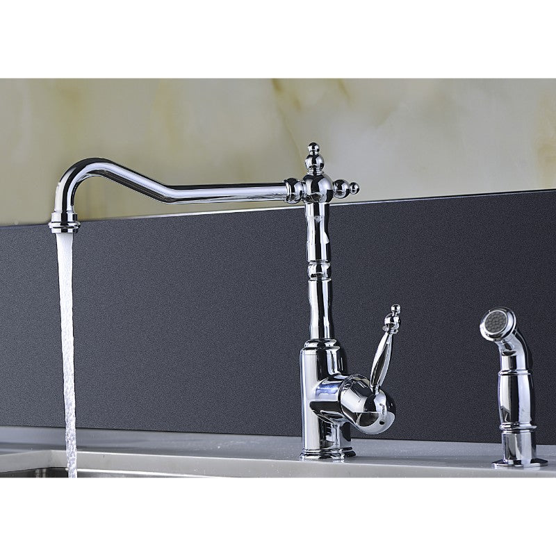 Vanguard 23' Single Basin Undermount Kitchen Sink with Locke Single-Handle Faucet in Polished Chrome