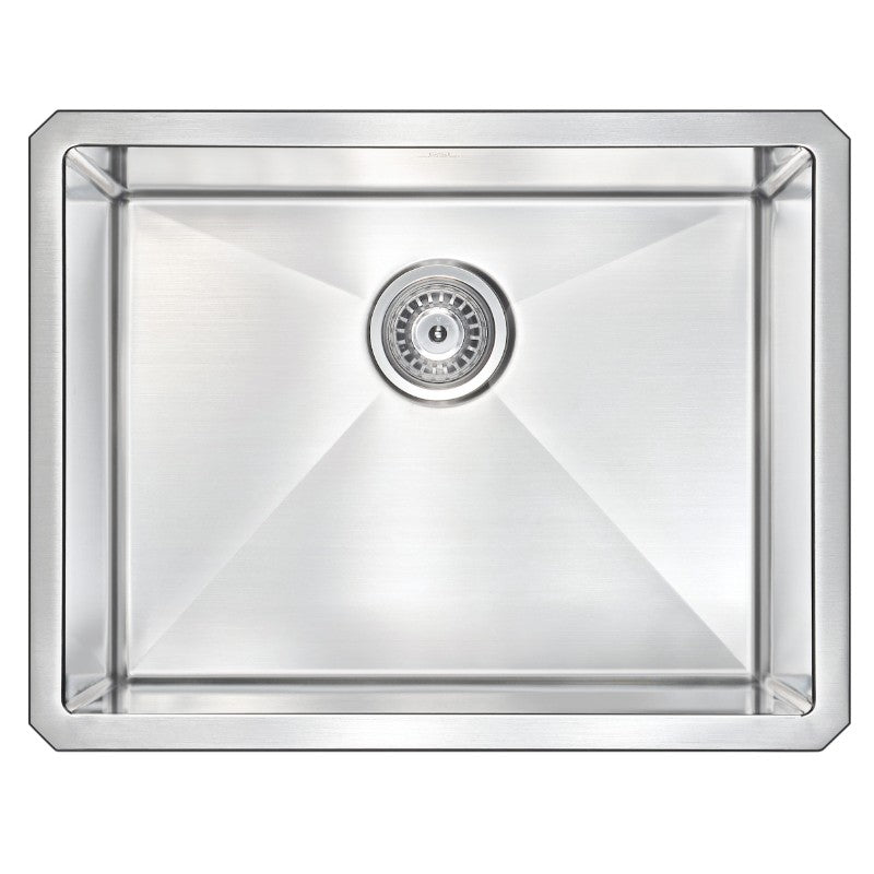 Vanguard 23' Single Basin Undermount Kitchen Sink with Opus Single-Handle Faucet in Brushed Nickel
