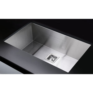 Vanguard 30' Single Basin Undermount Kitchen Sink with Accent Pull-Down Faucet in Brushed Nickel