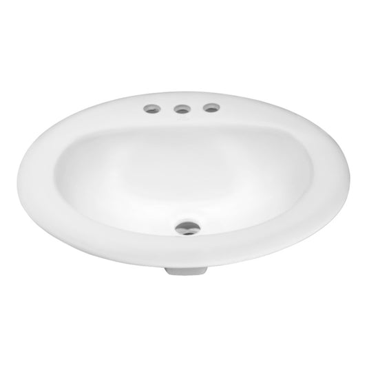 Cadenza 20.5" Drop-In Bathroom Sink in White
