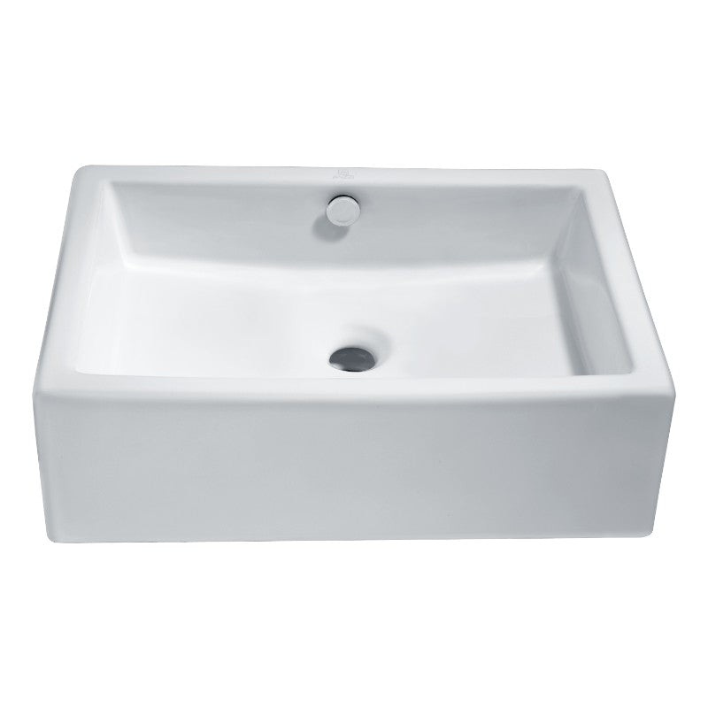 Deux 20.25' Vessel Bathroom Sink in White
