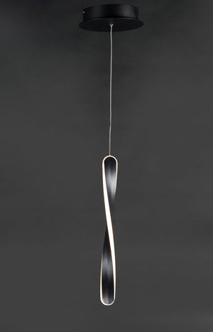 Pirouette 8' Single Light Mini-Pendant in Black