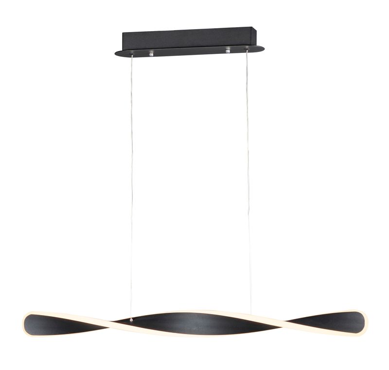 Pirouette 3.25' Single Light Linear Pendant in Black