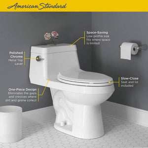 Colony Elongated 1.28 gpf One-Piece Toilet in White
