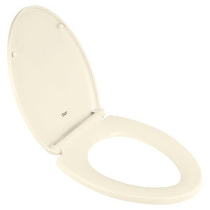 Traditional Elongated Slow-Close Toilet Seat in Linen